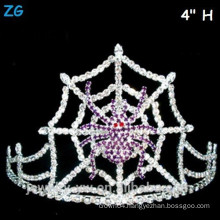 Purple Crystal Spider Web Halloween Crown